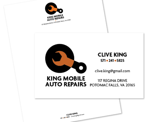 King Mobile Auto Repairs stationery