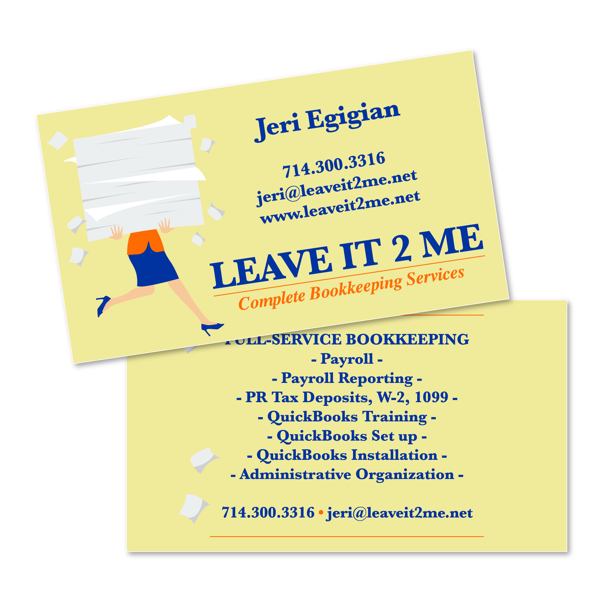 Leave it to Me Business card