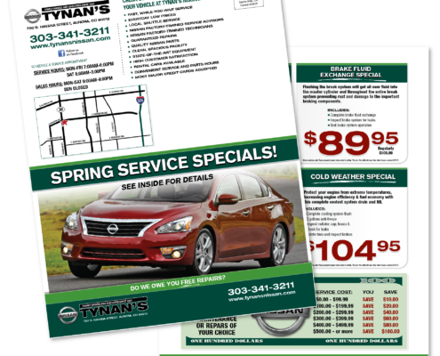 Nissan Tynan's mailer Spring Specials