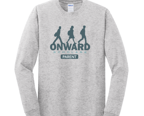 Onward Scholars logo on sweatshirt