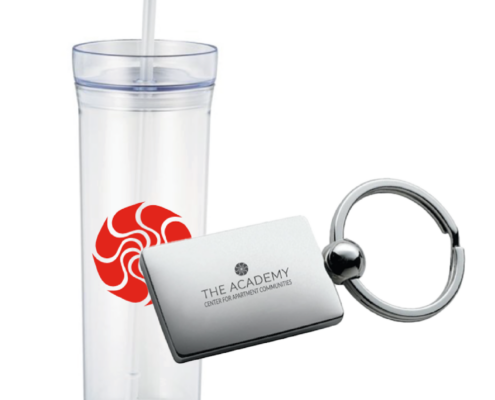 Promotional cup and keychain