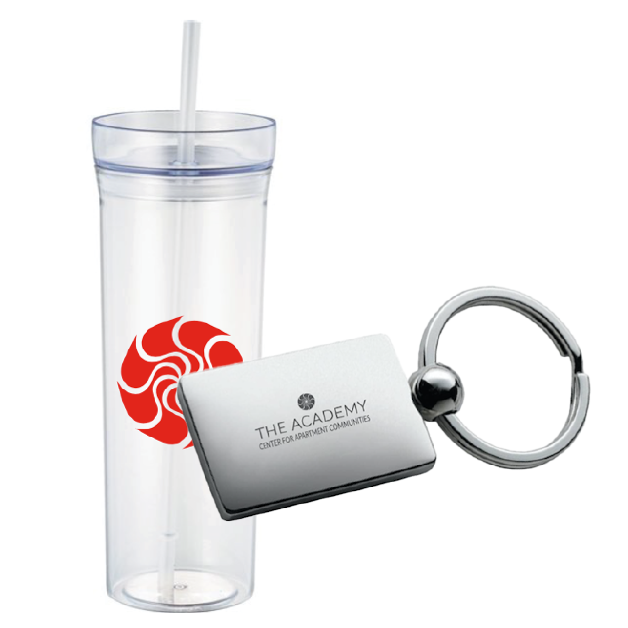 Promotional cup and keychain